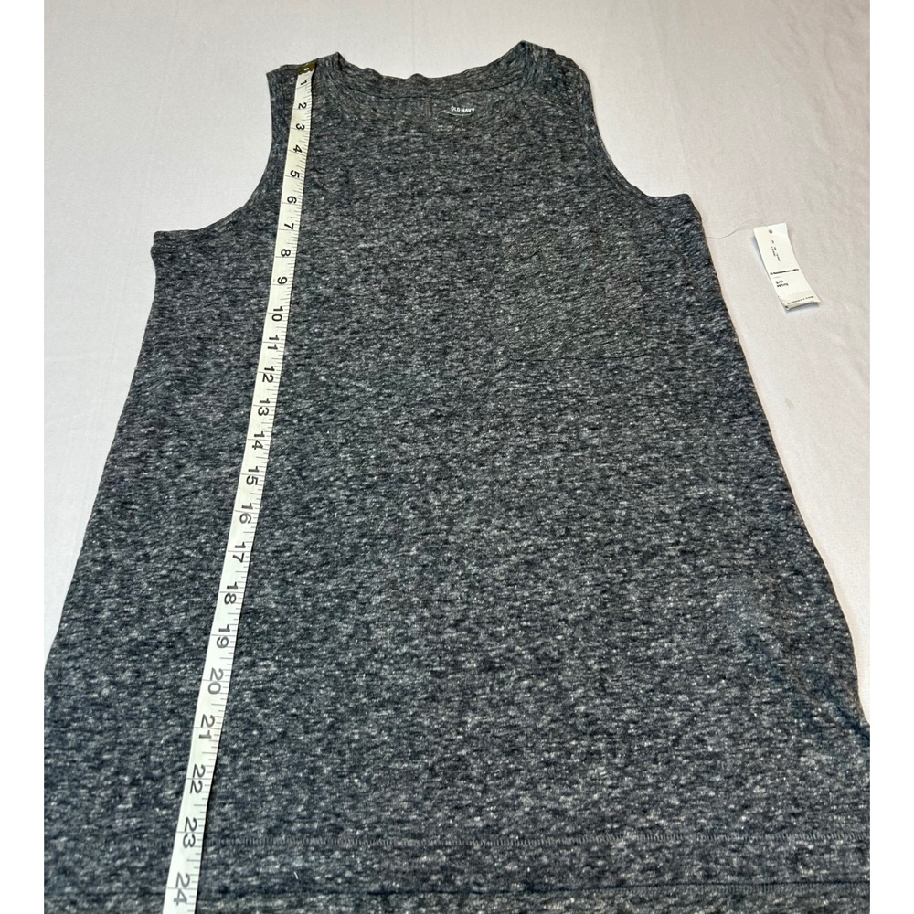 Old Navy Womens Petite Small Gray Space Dye Sleeveless Tank Top Crew Neck NWT